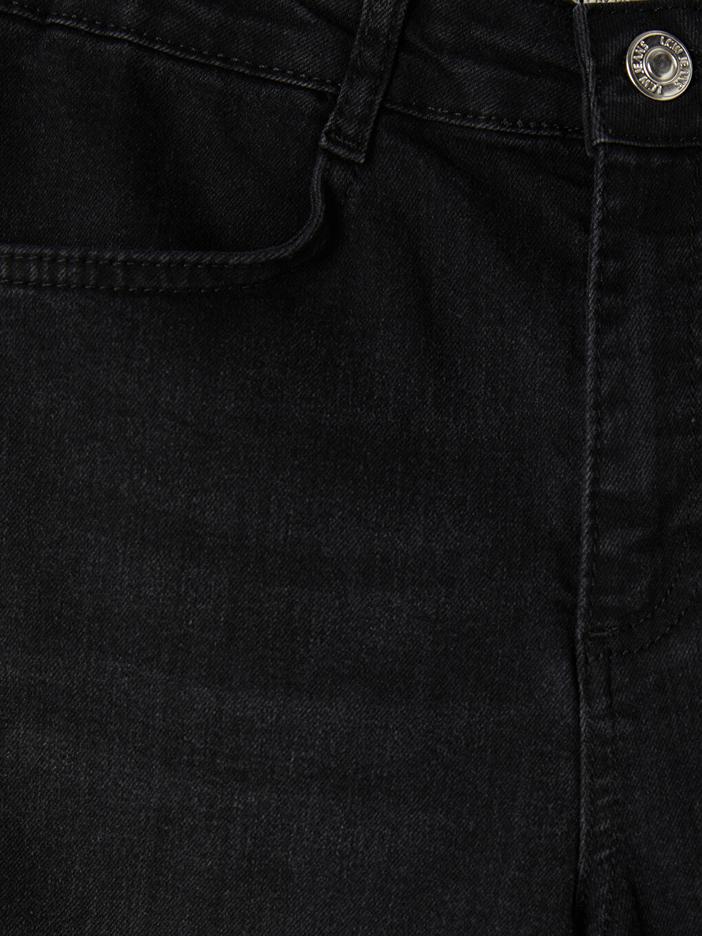Siyah Süper Skinny Fit Kız Çocuk Jean Pantolon-1