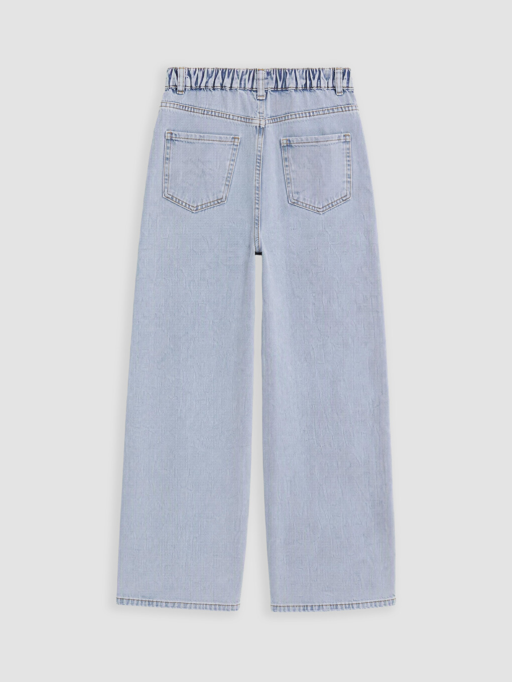 Baggy Fit Stitch Printed Girls' Jean-2