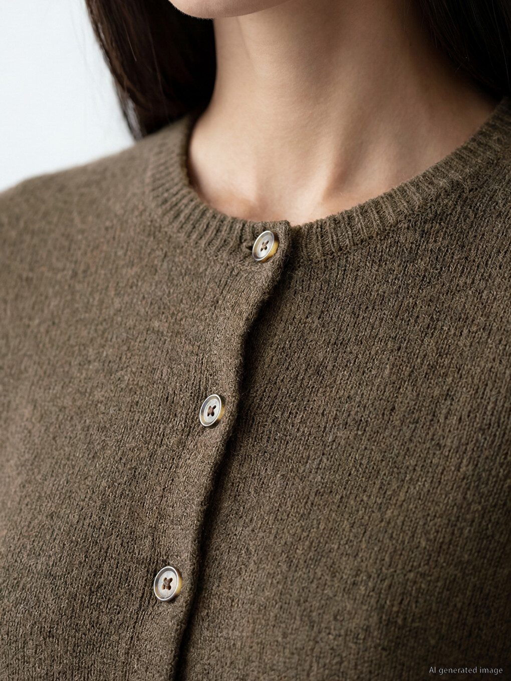 Woman Brown Cardigan-2