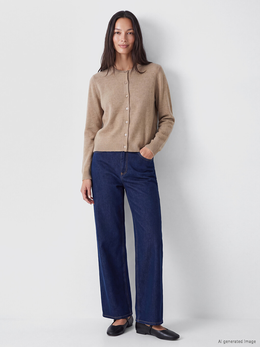 Woman Brown Cardigan-1