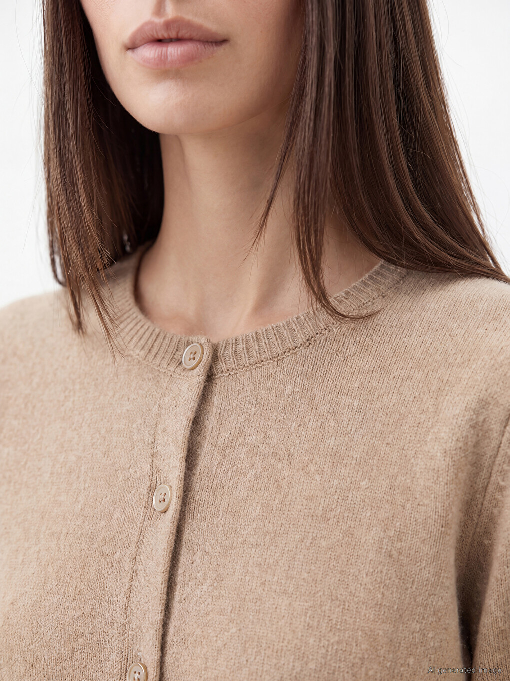 Woman Brown Cardigan-2