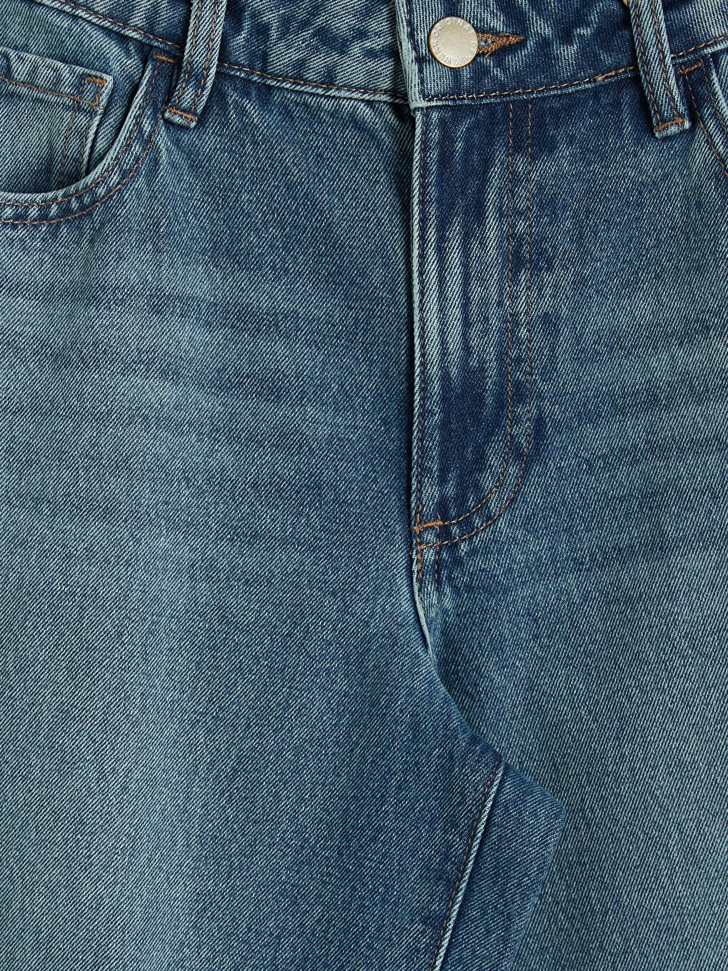 Wideleg Kadın Jean Pantolon-5