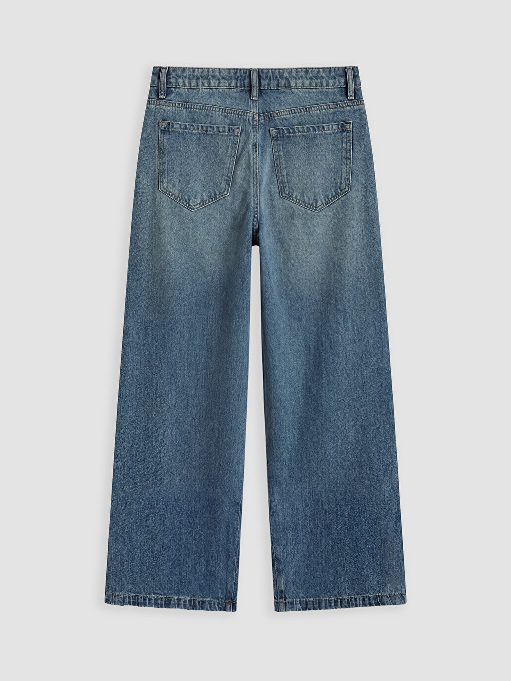 Wideleg Kadın Jean Pantolon-6