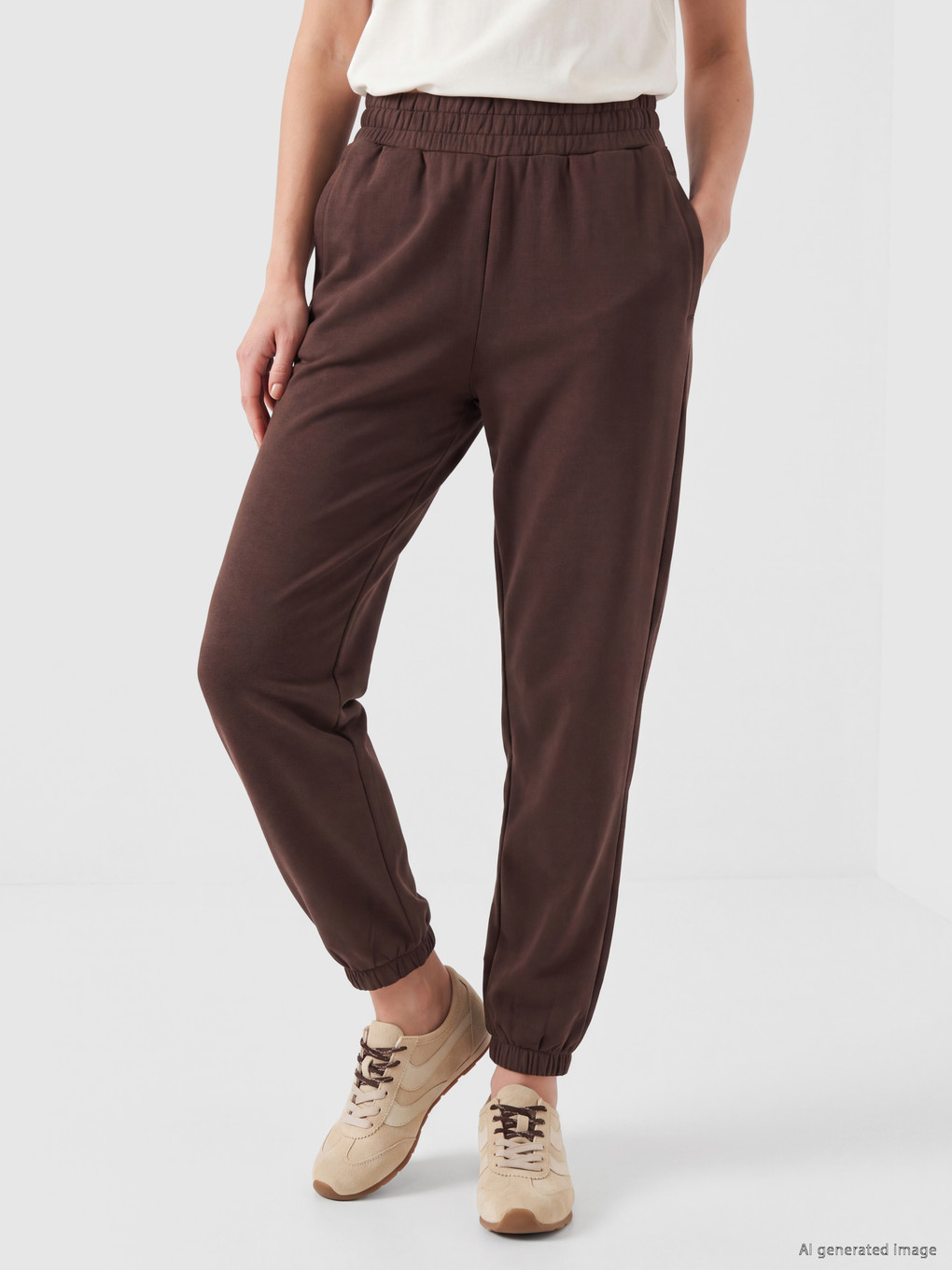 Beli Lastikli Kadın Jogger Eşofman Altı-1