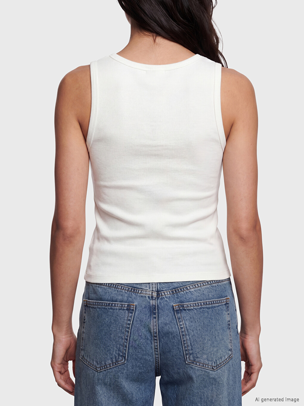 Débardeur Tricot Col Rond Femme-3