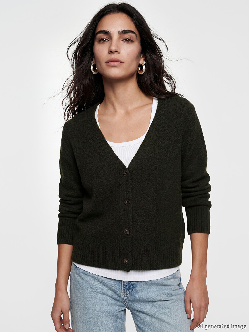 V Neck Women's Knitwear Cardigan
