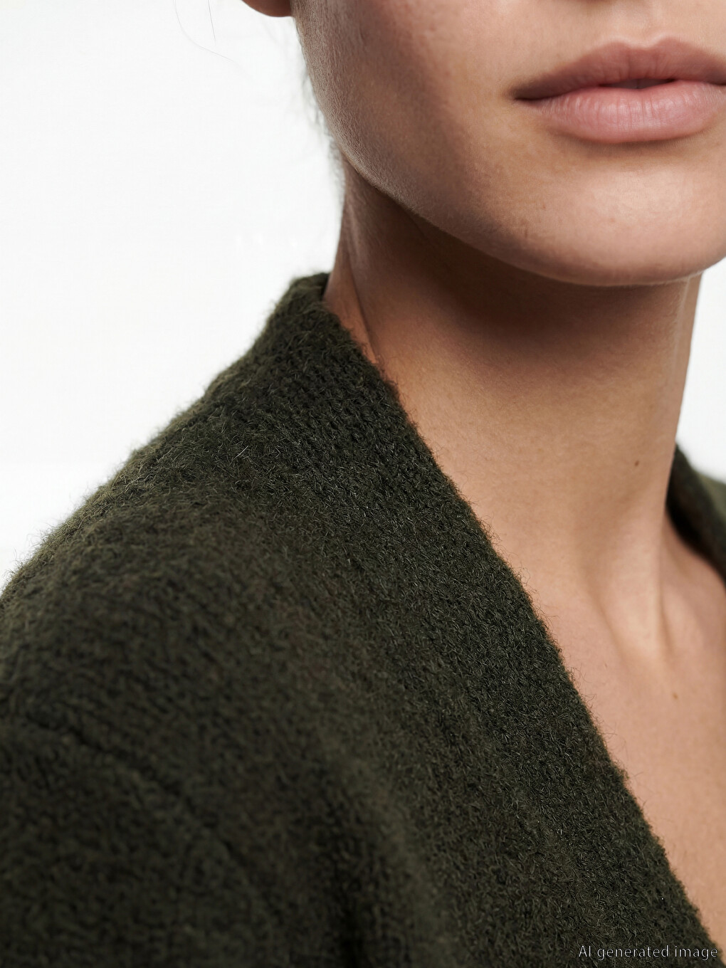 V Neck Women's Knitwear Cardigan-3