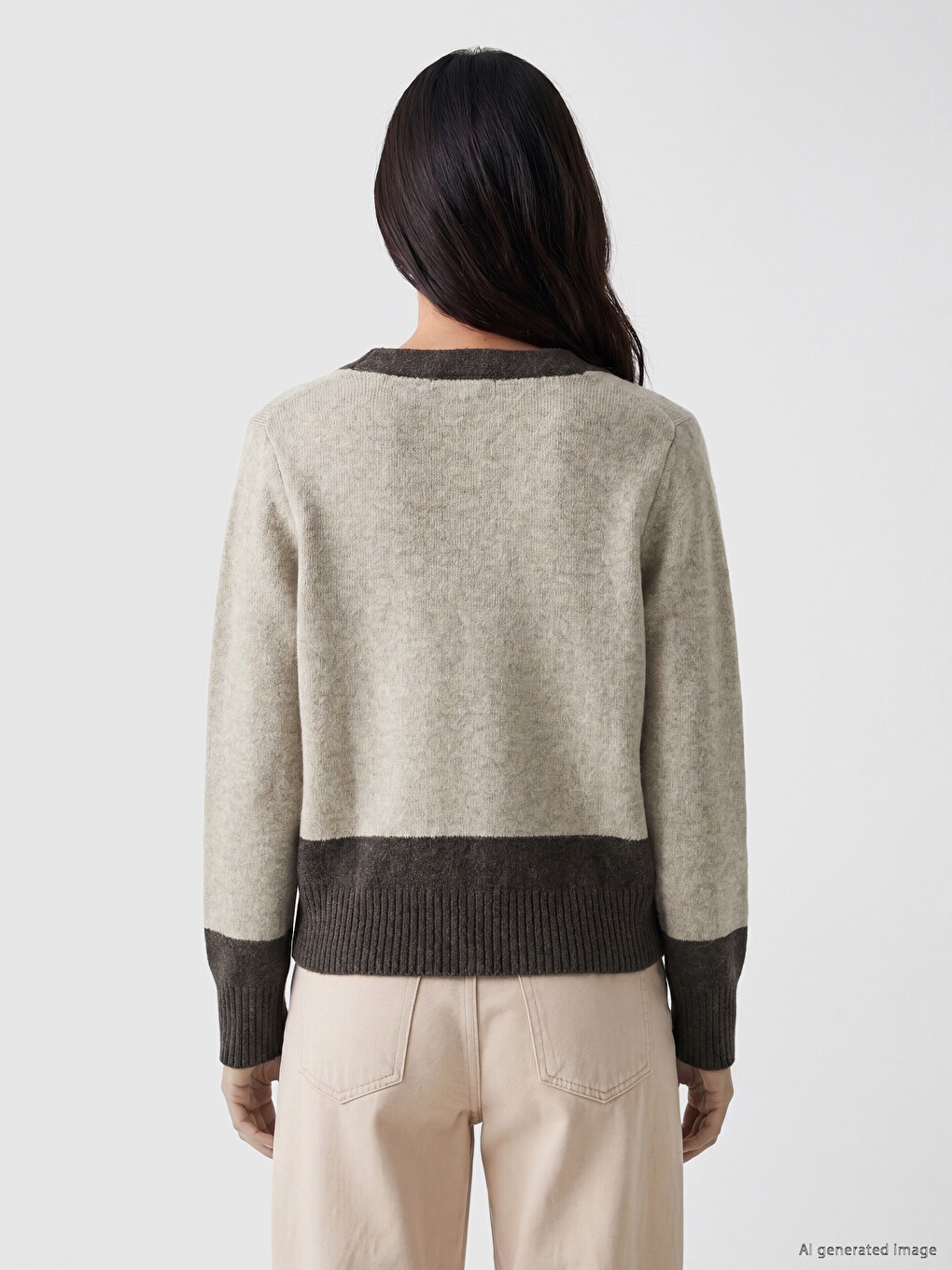 Cardigan En Maille Pour Femme À Col En V-3