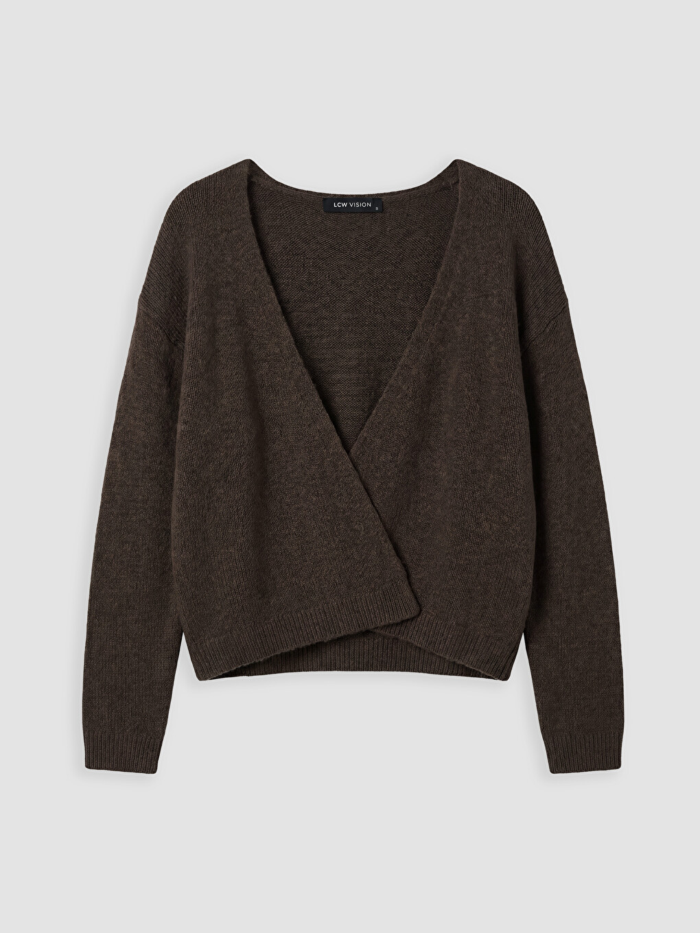 Cardigan Tricotat Pentru Femei Cu Guler Cu Dublu Piept-4