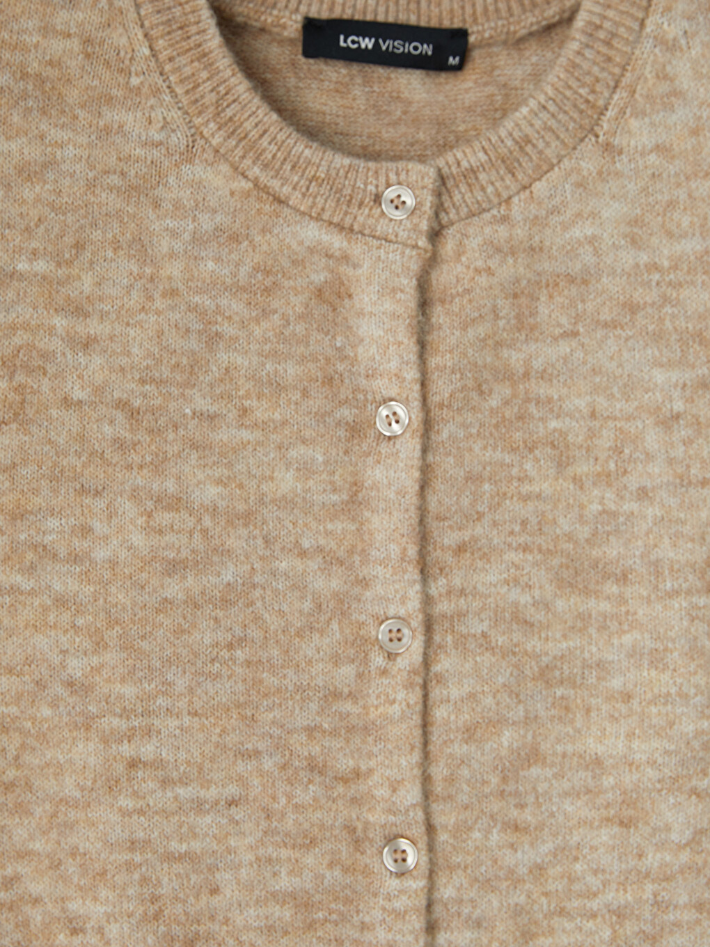 Strickjacke Mit Rundhalsausschnitt Für Damen-5