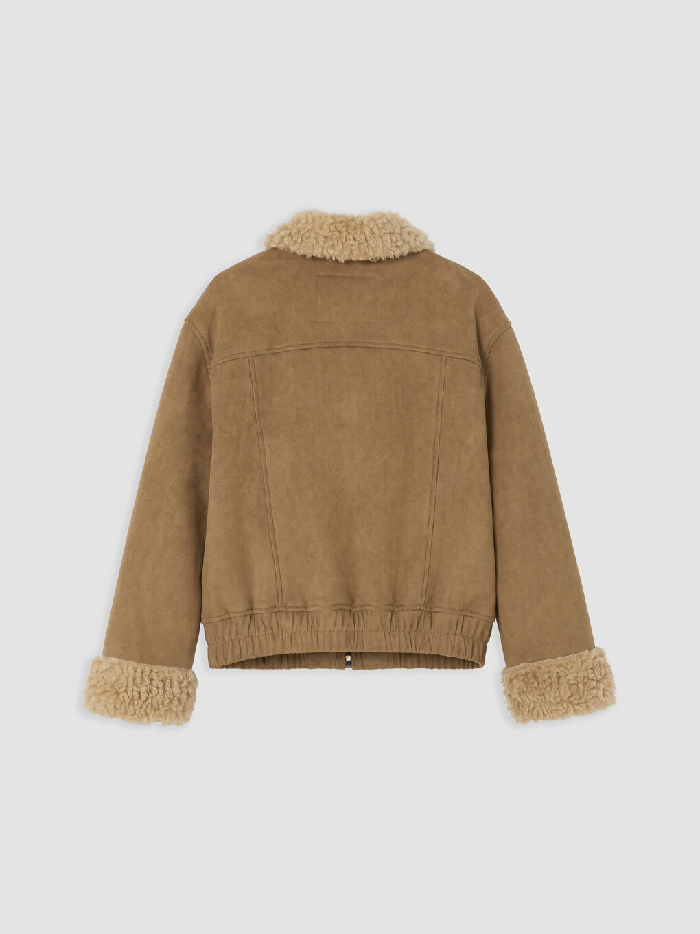 Fur Collar Women's Suede Look Coat-6