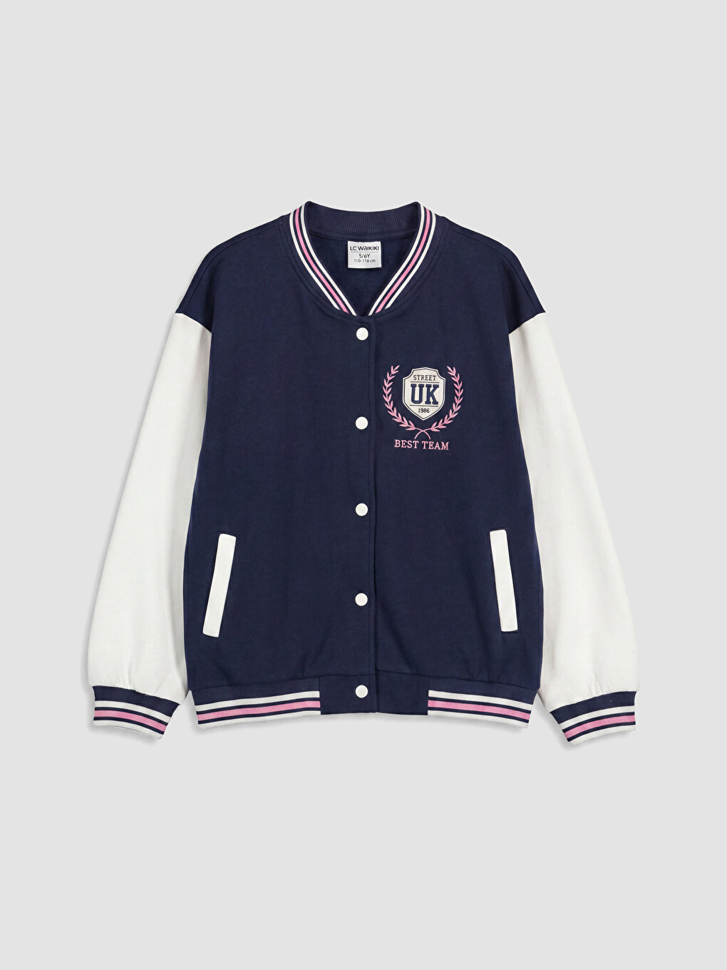 Embroidered Girls' College Jacket