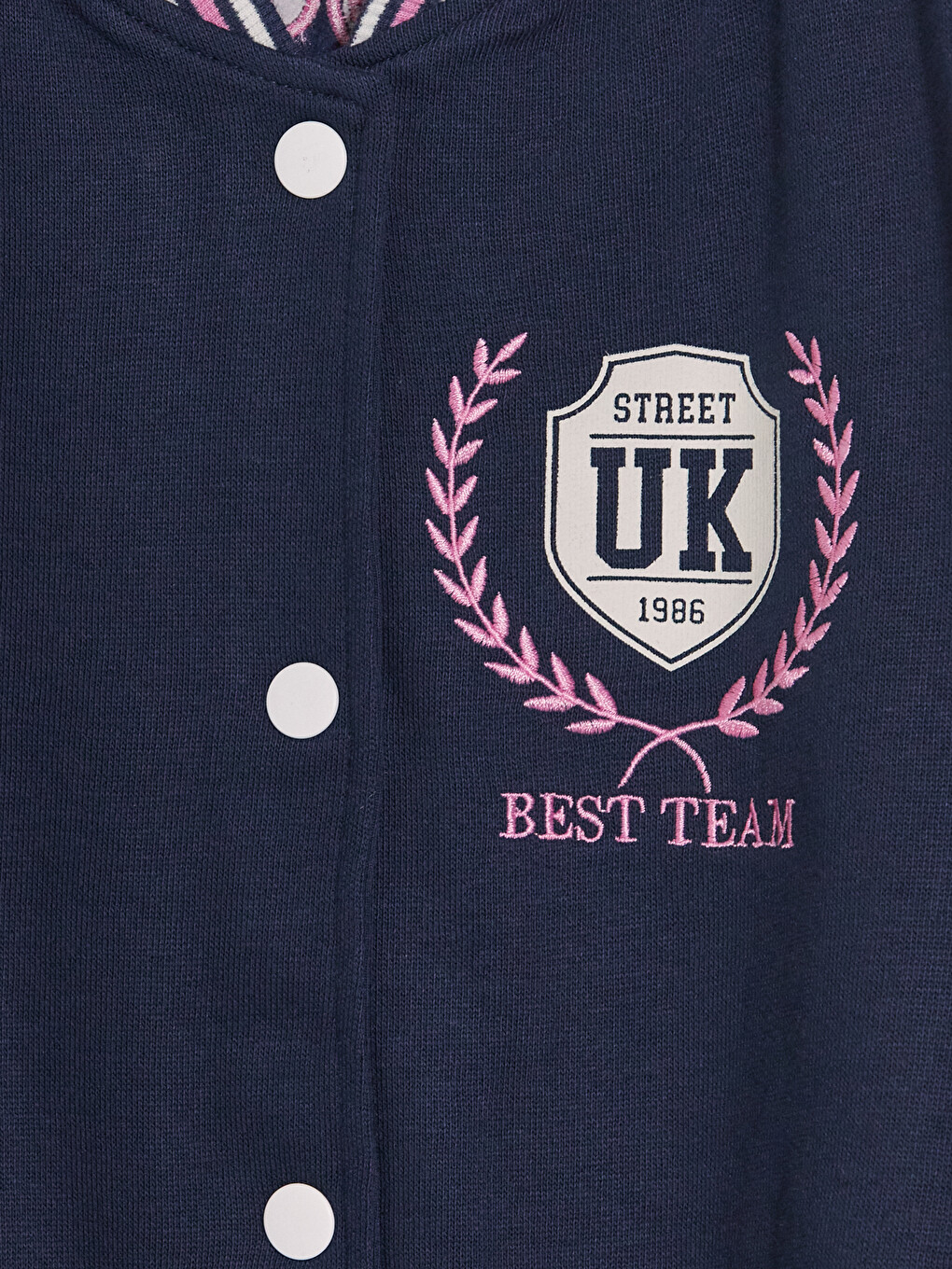 Embroidered Girls' College Jacket-2