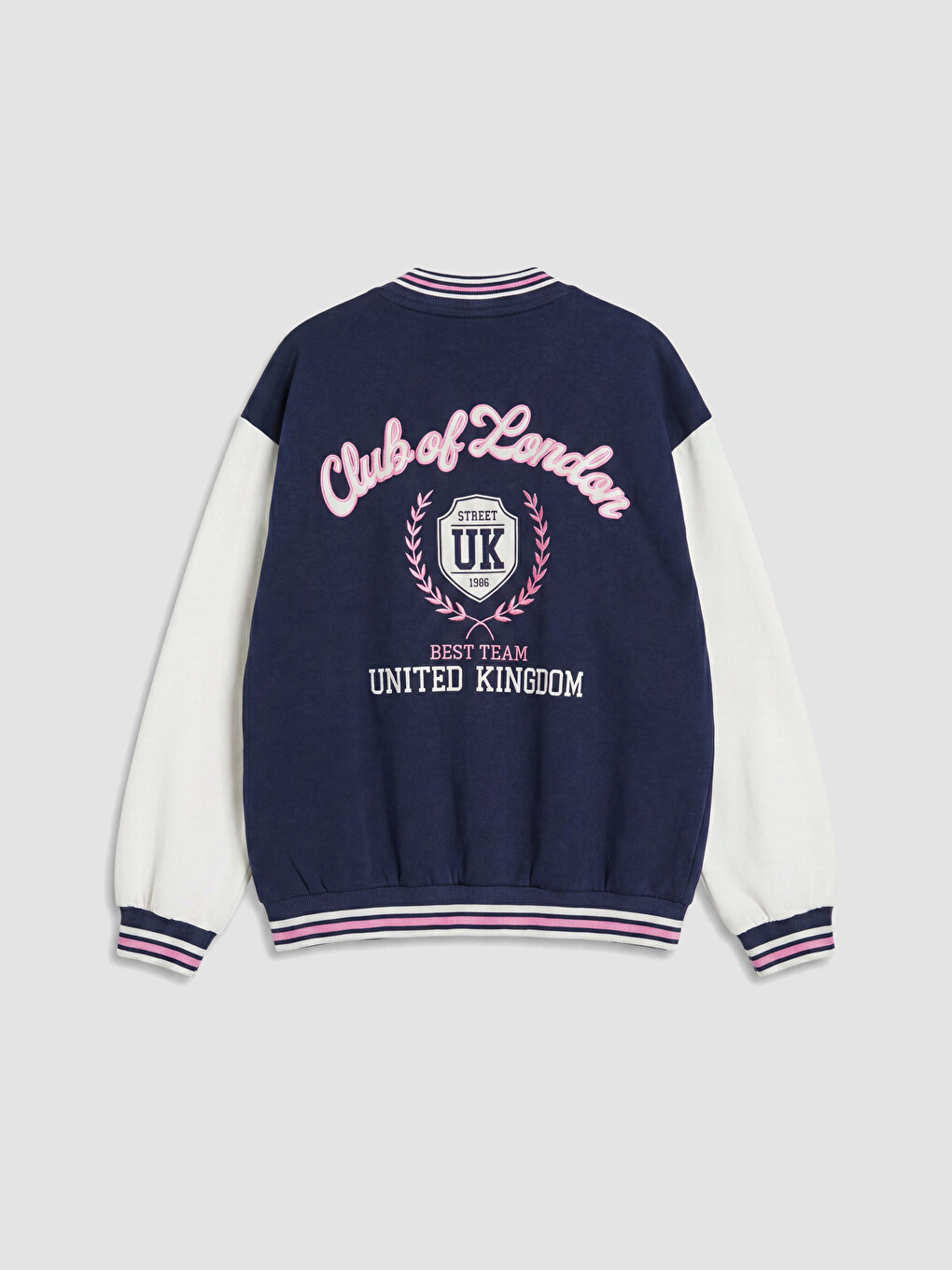 Embroidered Girls' College Jacket-3