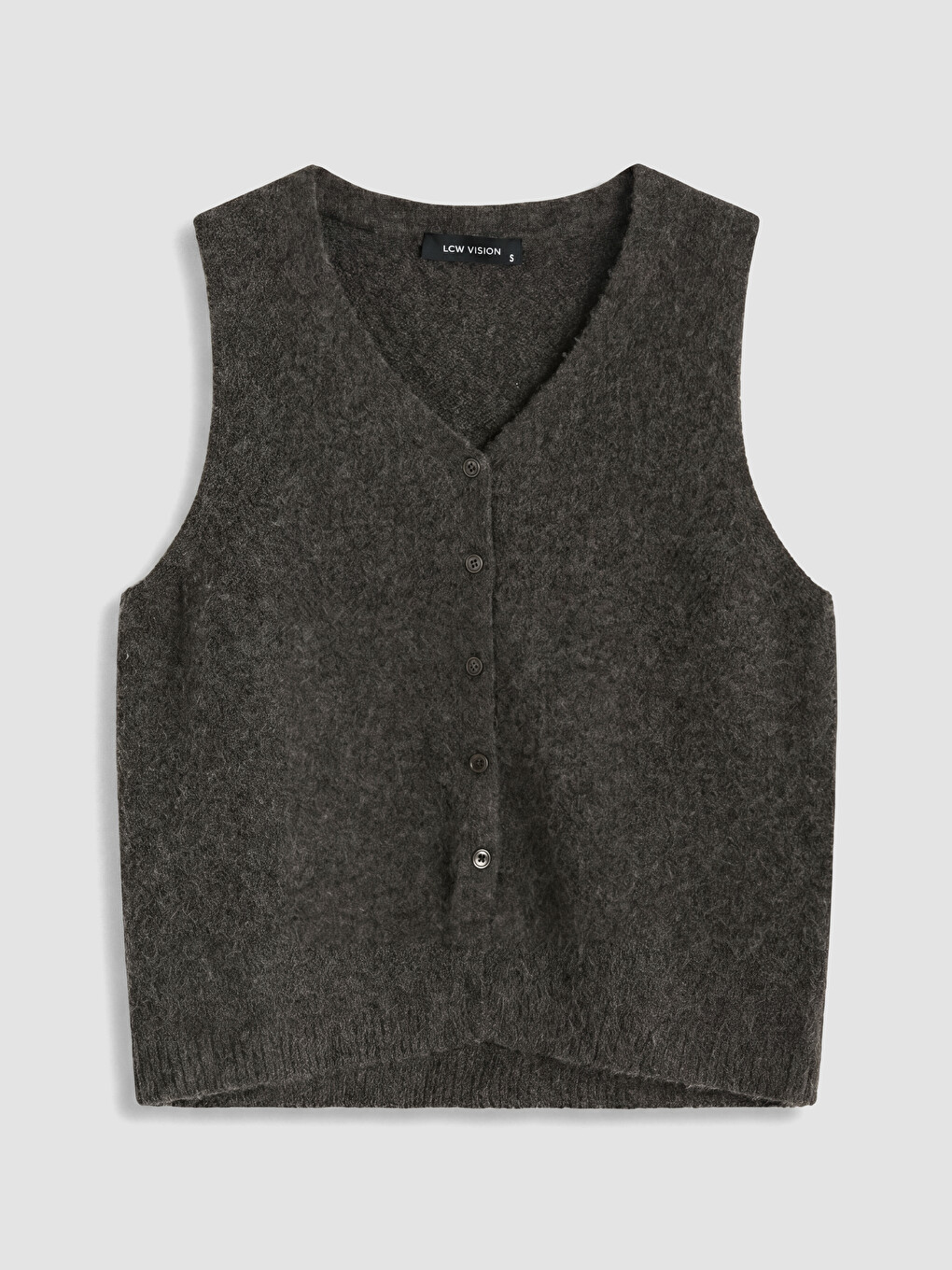 Woman Brown Knit Gilet-4