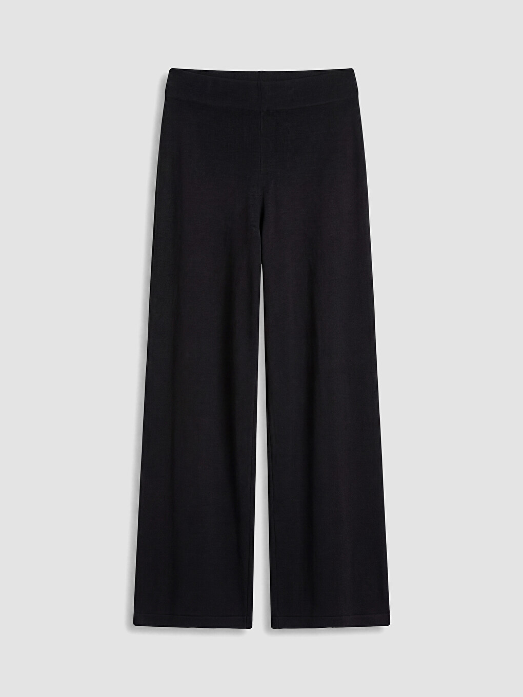 Wide Leg Regular Fit Women's Knitwear Trousers-4