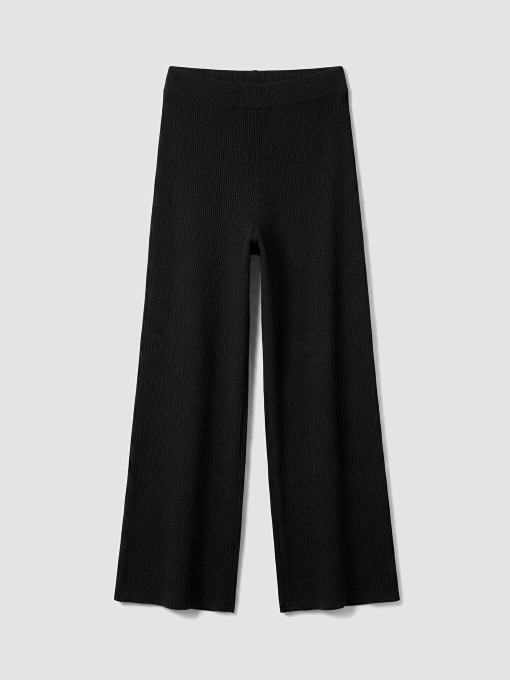 Wide Leg Regular Fit Women's Knitwear Trousers-6