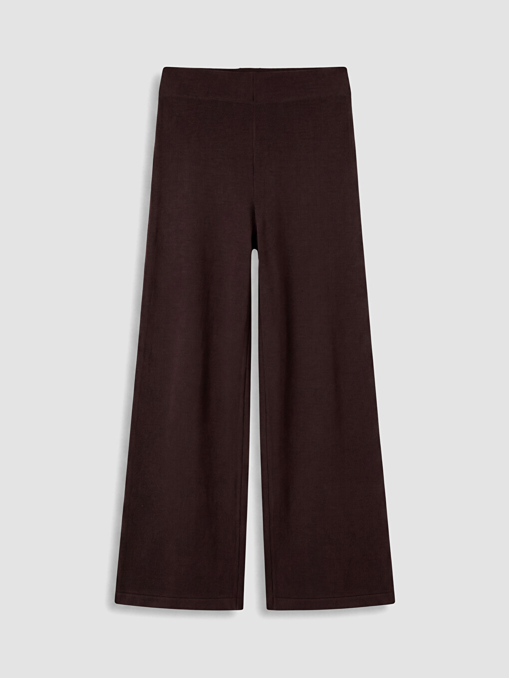 Wide Leg Regular Fit Women's Knitwear Trousers-4