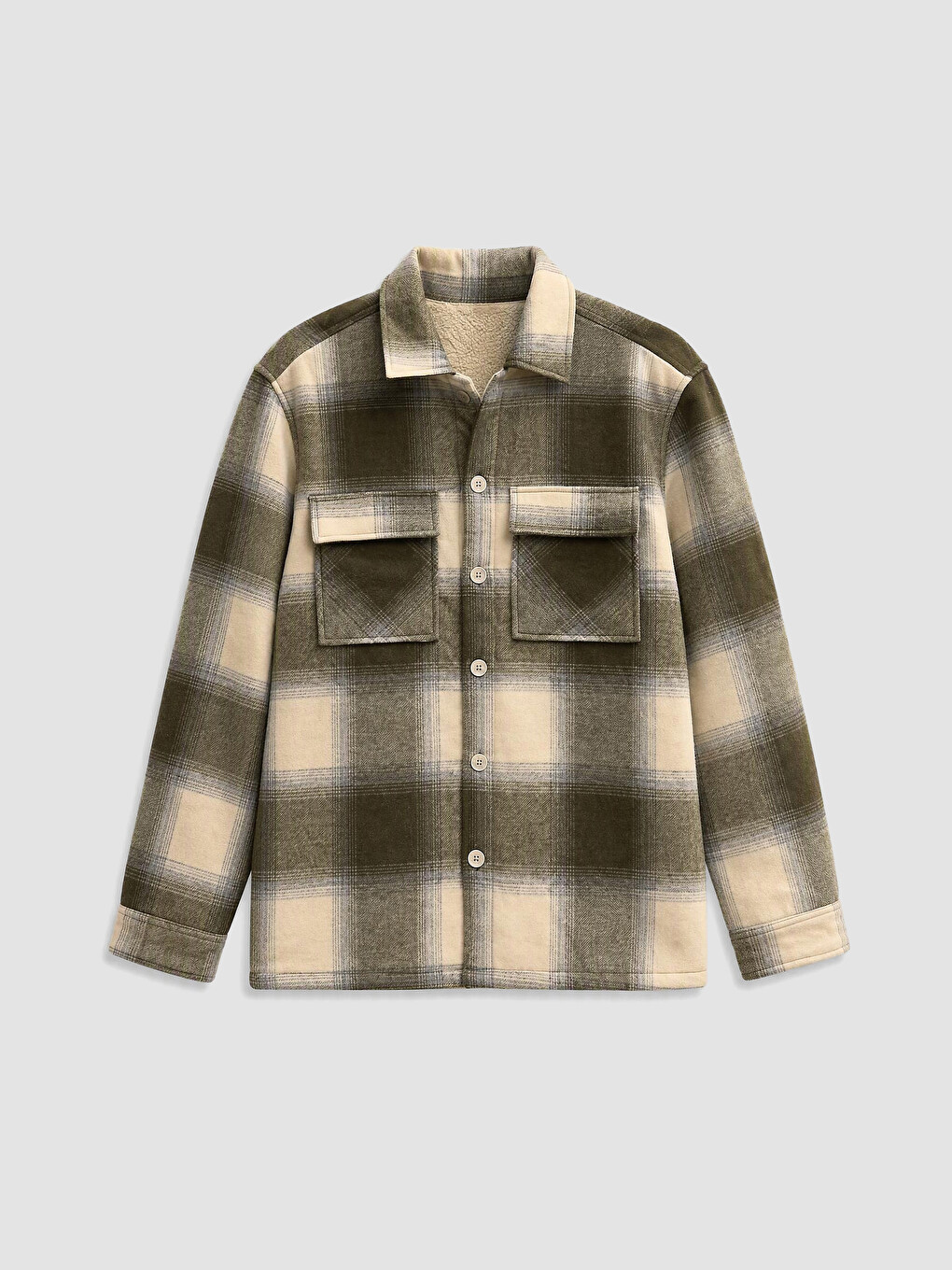Relax Fit Plaid Men's Shirt Jacket