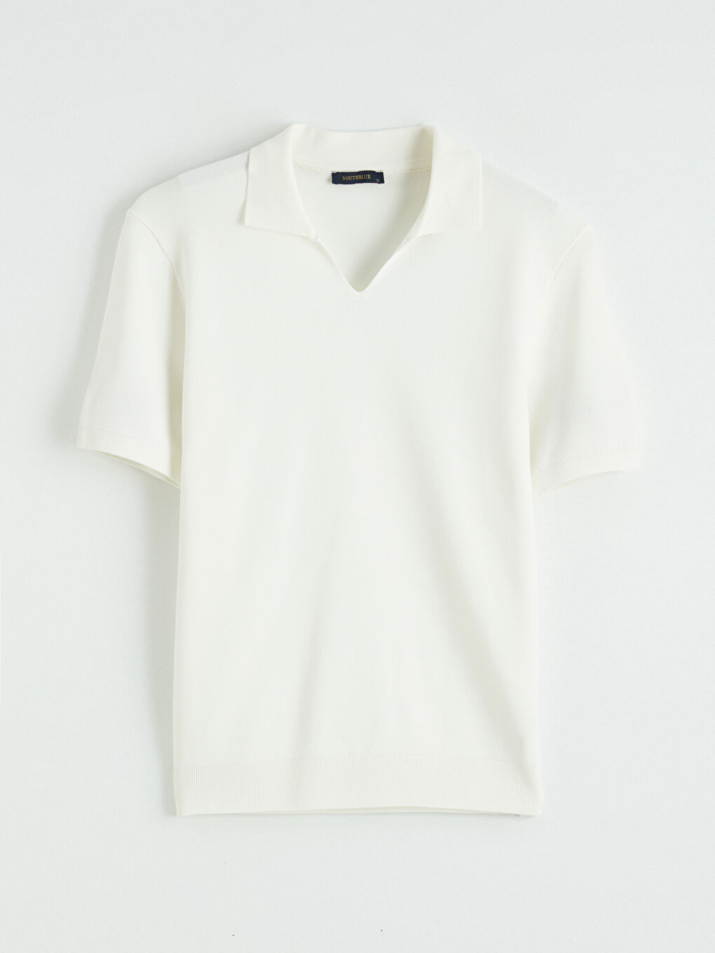 Ekru Polo Yaka Erkek Triko Tişört-4