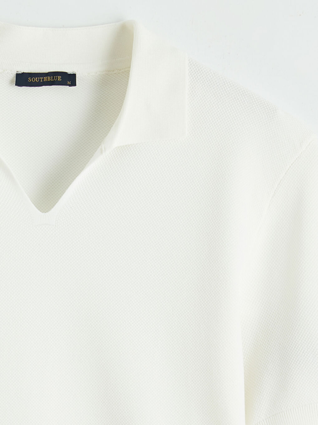 Ekru Polo Yaka Erkek Triko Tişört-5