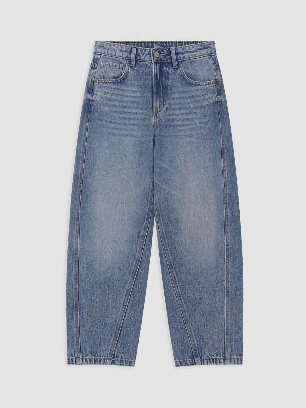 Barrel Fit Kadın Jean Pantolon-4