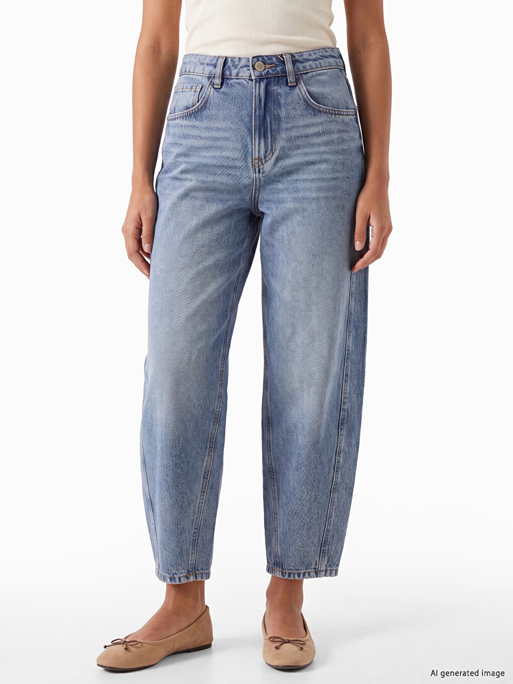 Barrel Fit Kadın Jean Pantolon-1