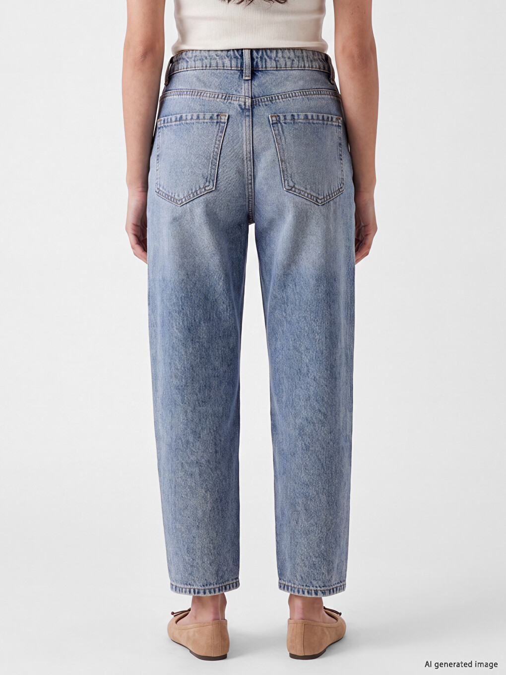 Barrel Fit Kadın Jean Pantolon-3