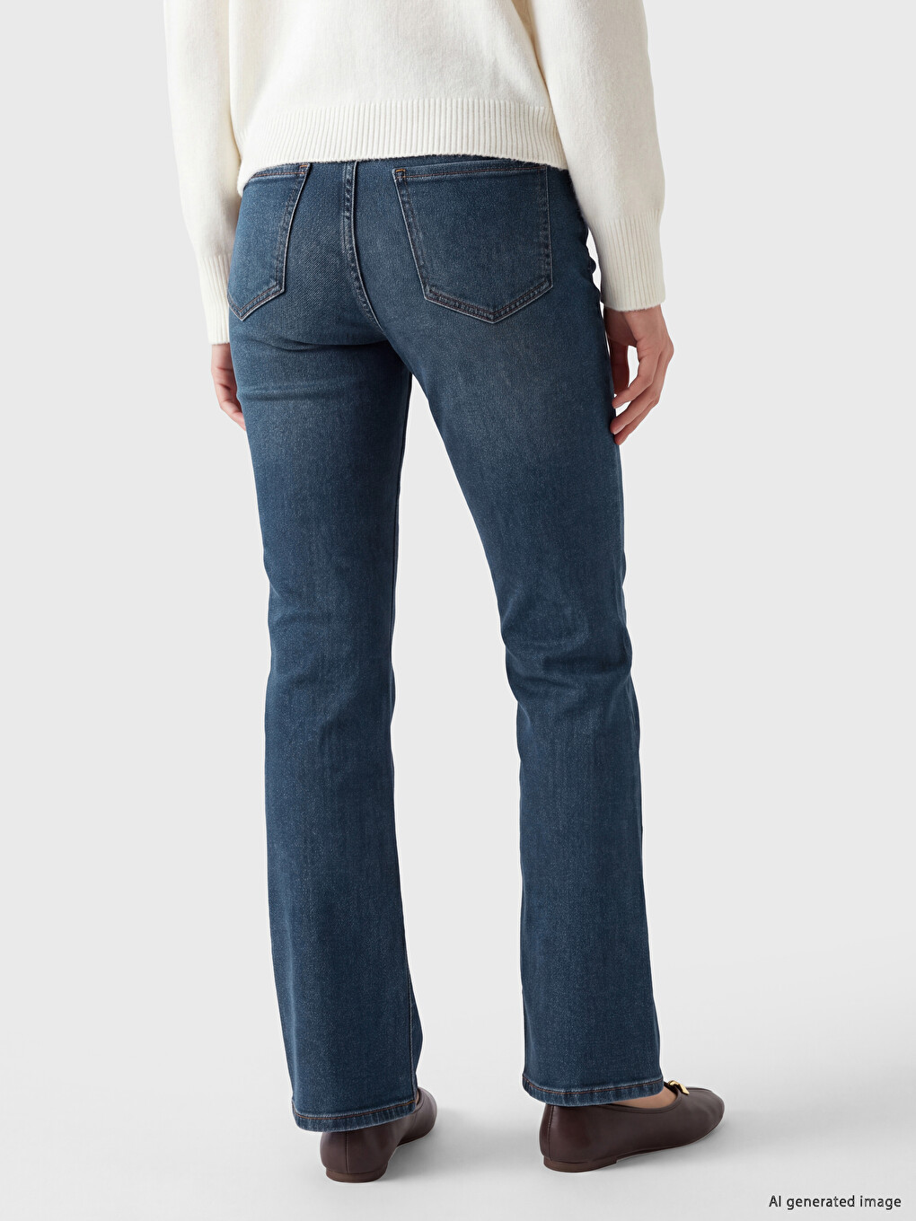 Mid Rise Flare Women's Jeans-3