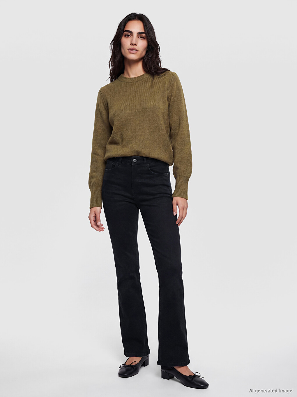 High Waist Flare Fit Women's Jeans