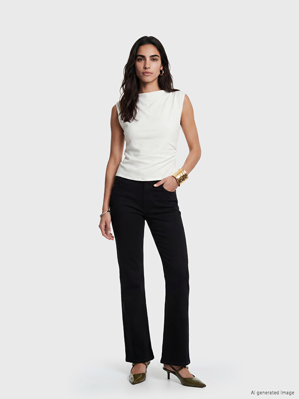 Straight Fit Kadın Jean Pantolon