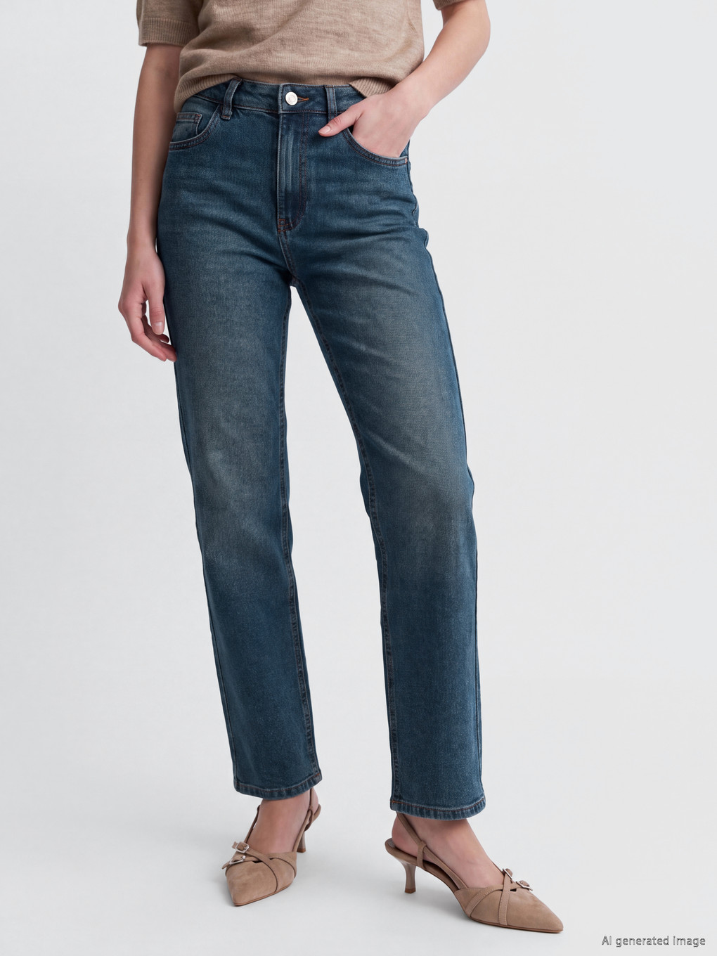Straight Fit Women's Jeans-1