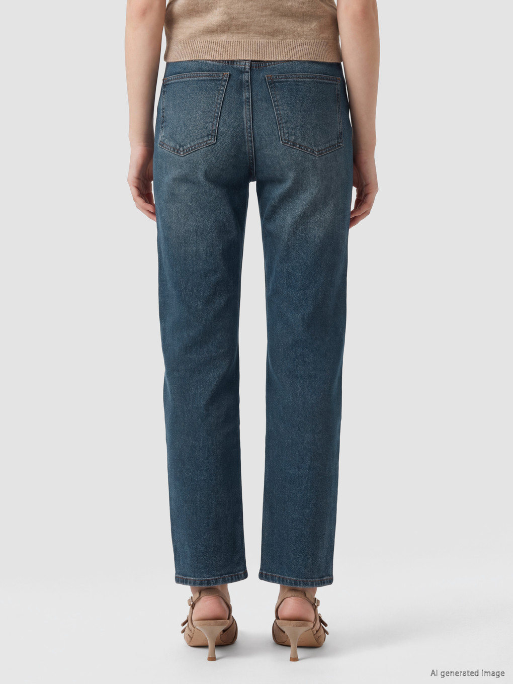 Straight Fit Women's Jeans-3
