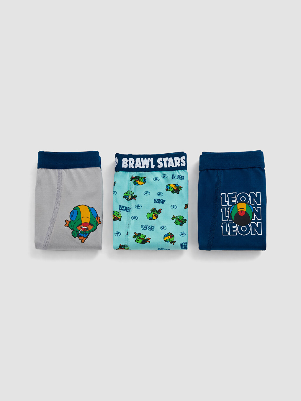 Turkuaz Brawl Stars Baskılı Erkek Çocuk Boxer 3'lü