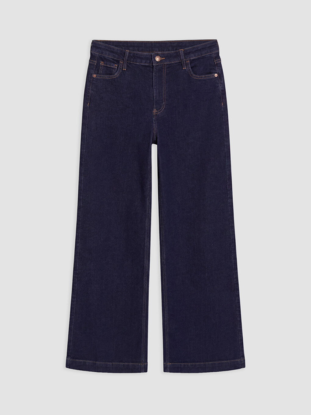 High Waist Wideleg Fit Women's Jeans-4