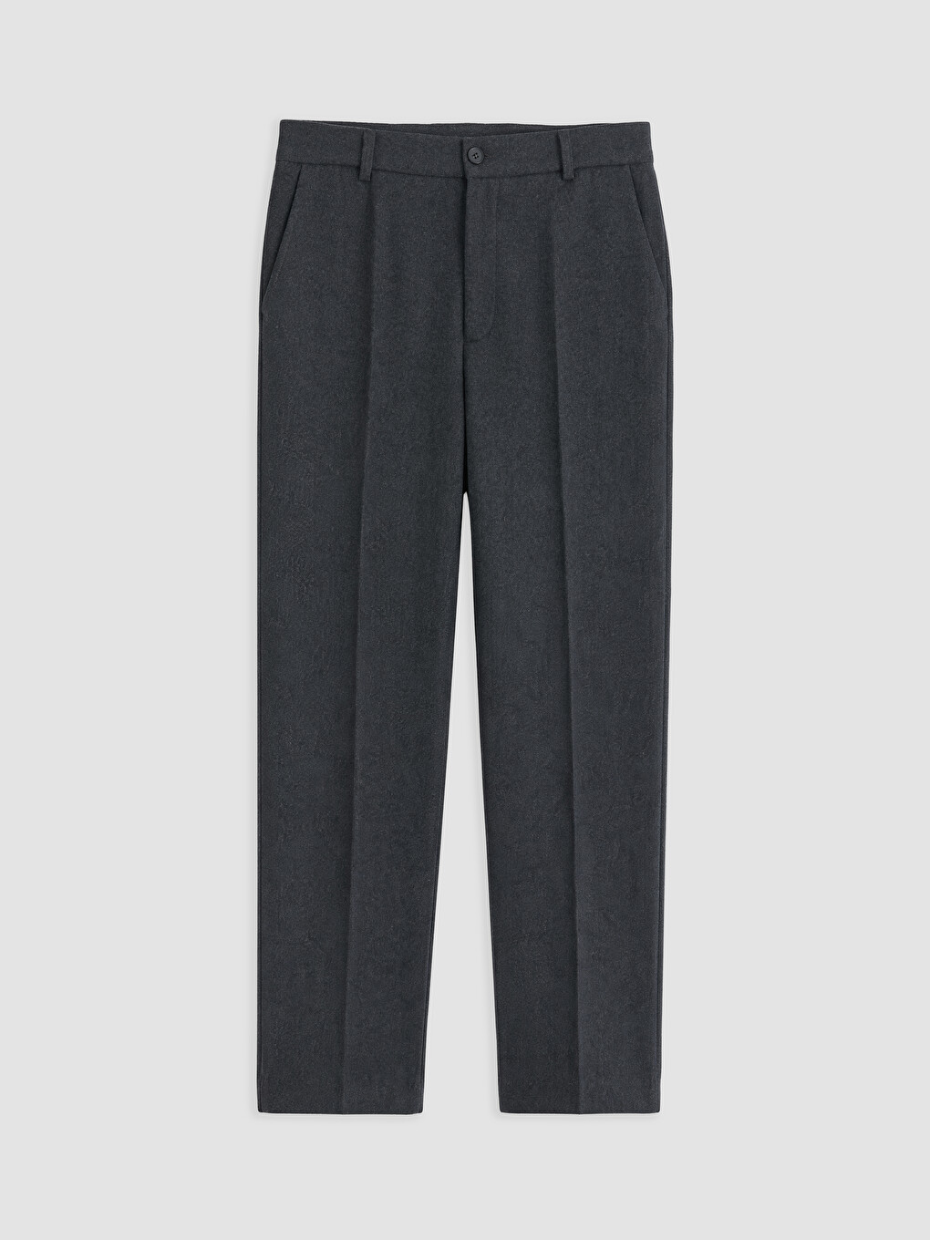 Standard Fit Men's Textured Pleated Trousers-4