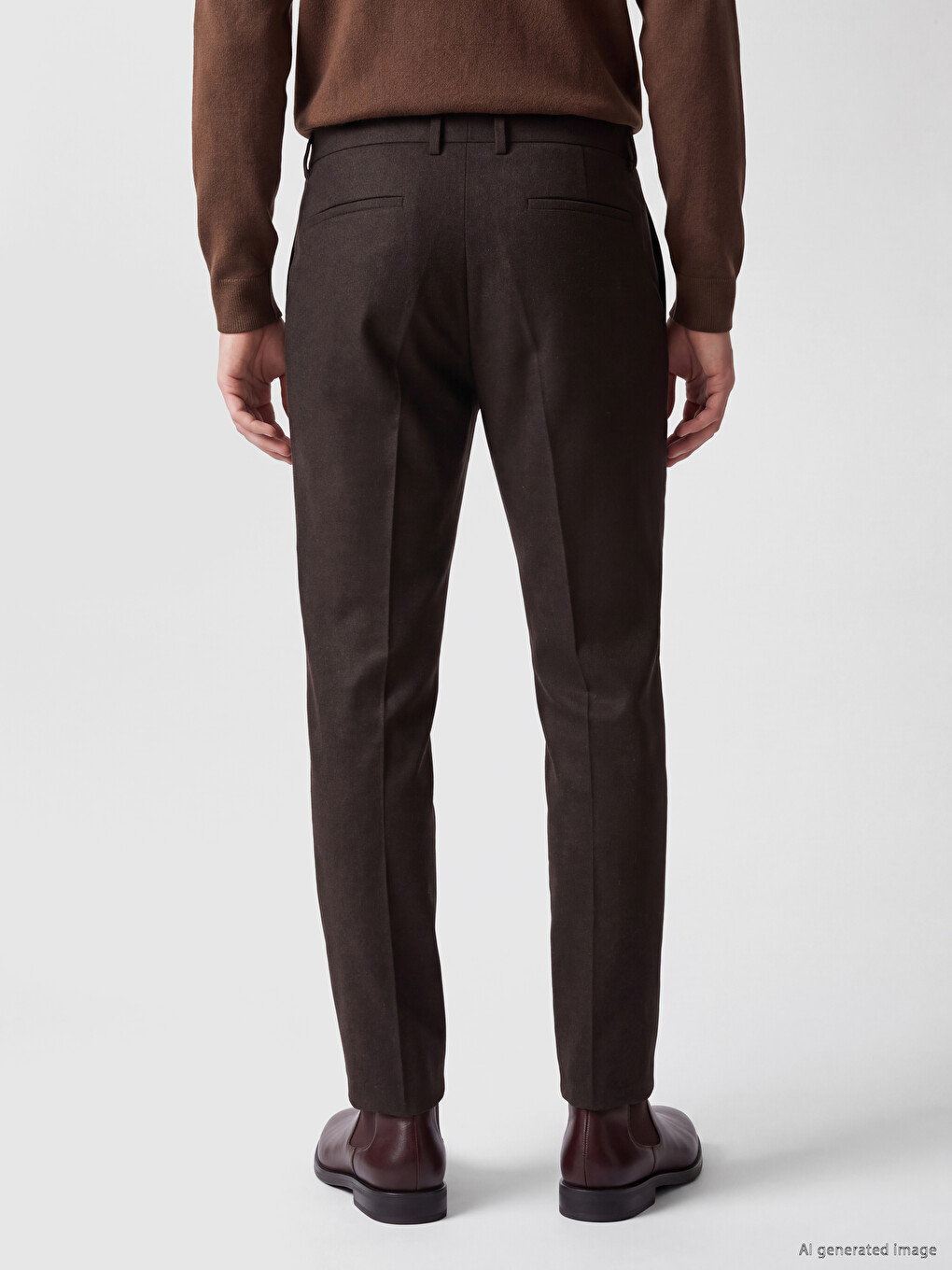 Regular Fit Textured Fabric Men's Trousers-3