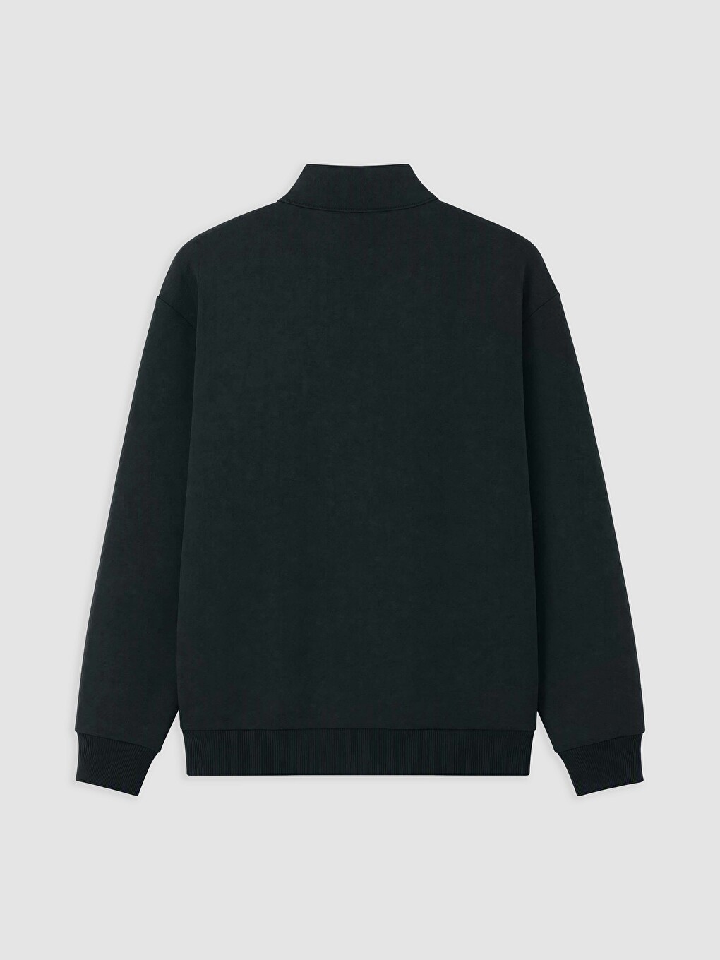 Bluza Sportive E Trashë Me Jakë Të Ngritur Për Burra Sweatshirt-1