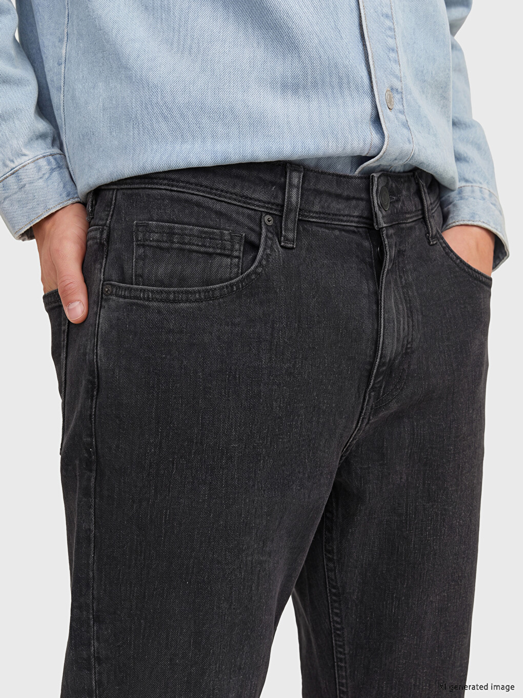 Gri 779 Regular Fit Erkek Jean Pantolon-2