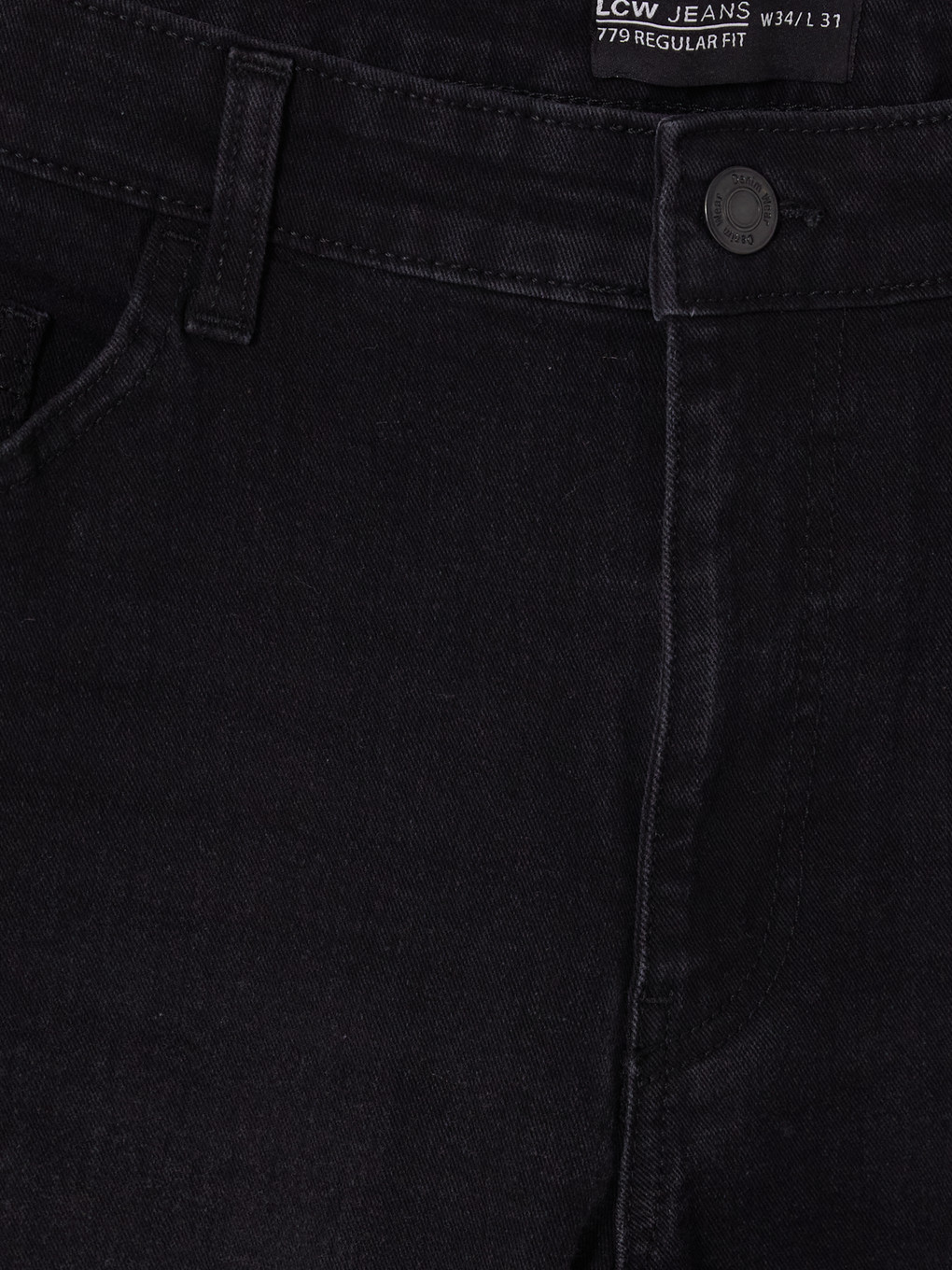 Siyah Regular Fit Esnek Kumaş Jean-4