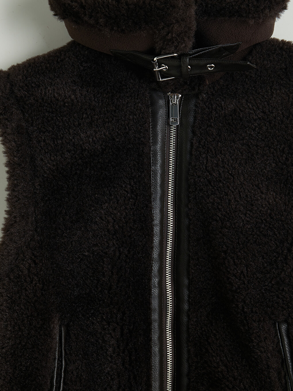 Mock Neck Women's Fur Gilet-6