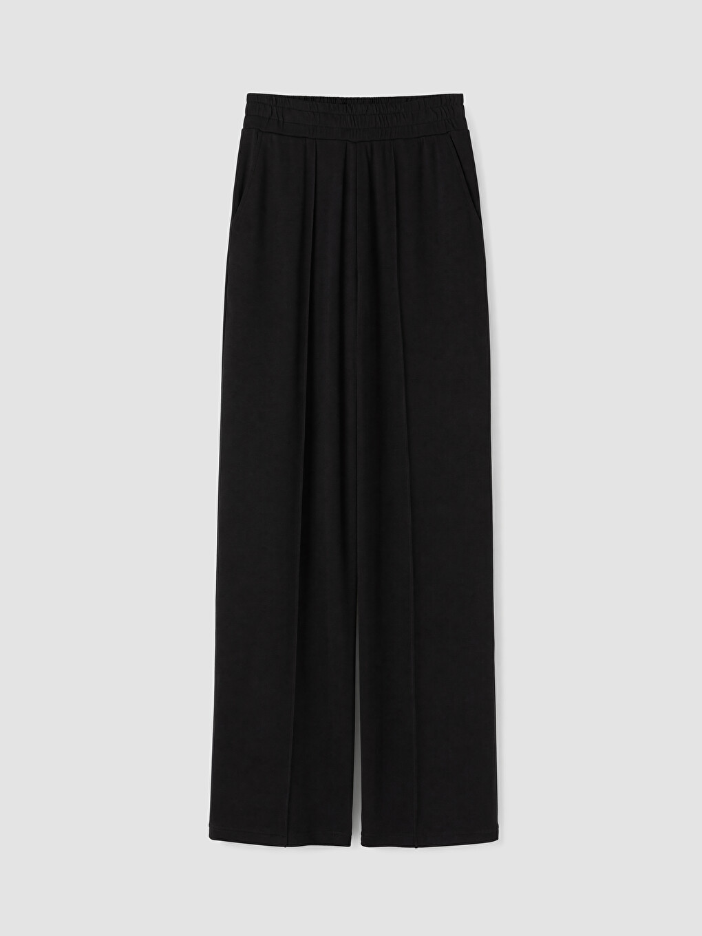 Scuba Fabric Wide Leg Women's Sweatpants-4