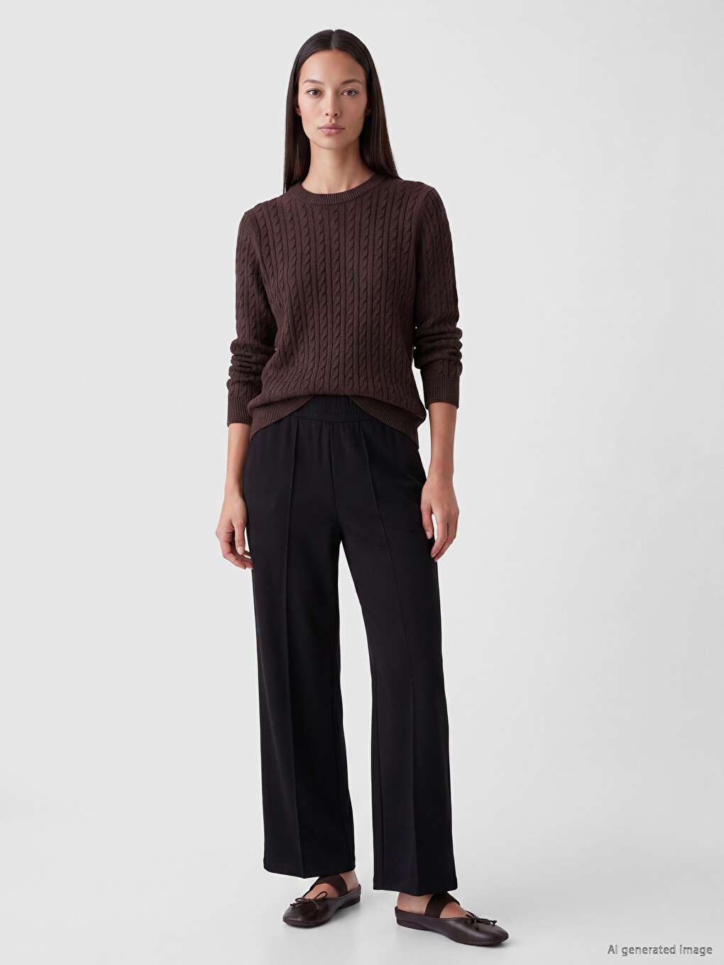 Scuba Fabric Wide Leg Women's Sweatpants