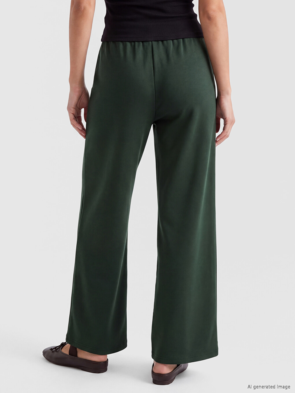 Women's Front Stitched Wide Leg Sweatpants-3