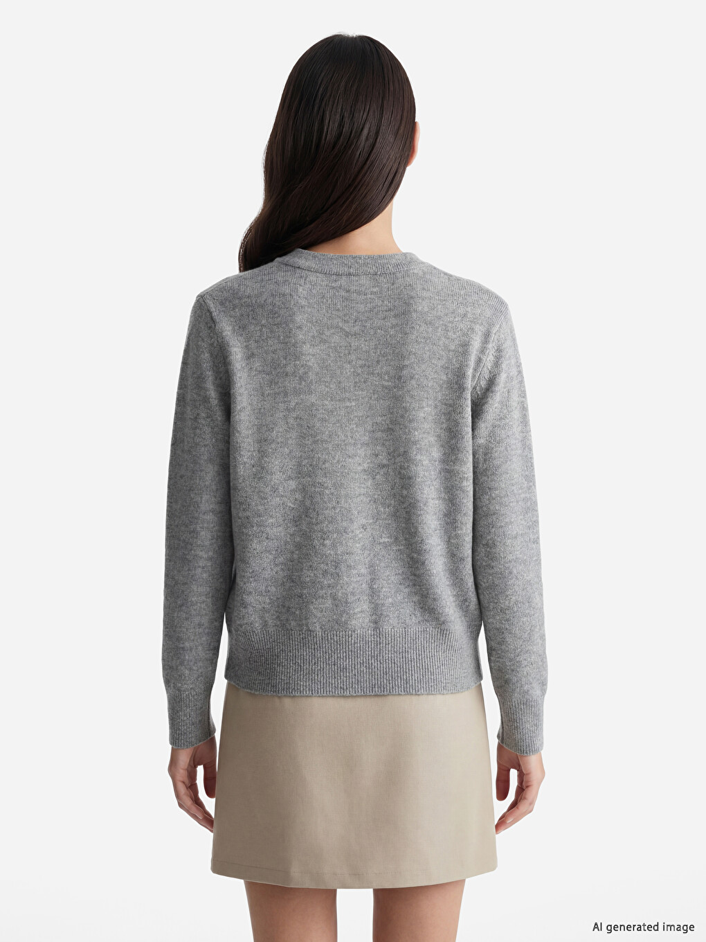 Crew Neck Women's Knitwear Cardigan-3