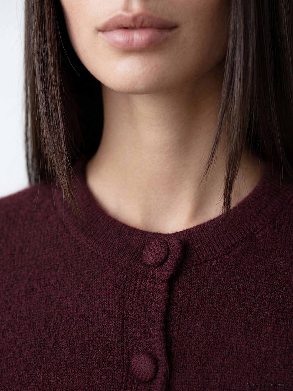 Cardigan Tricotat Cu Guler Rotund Pentru Femei-2