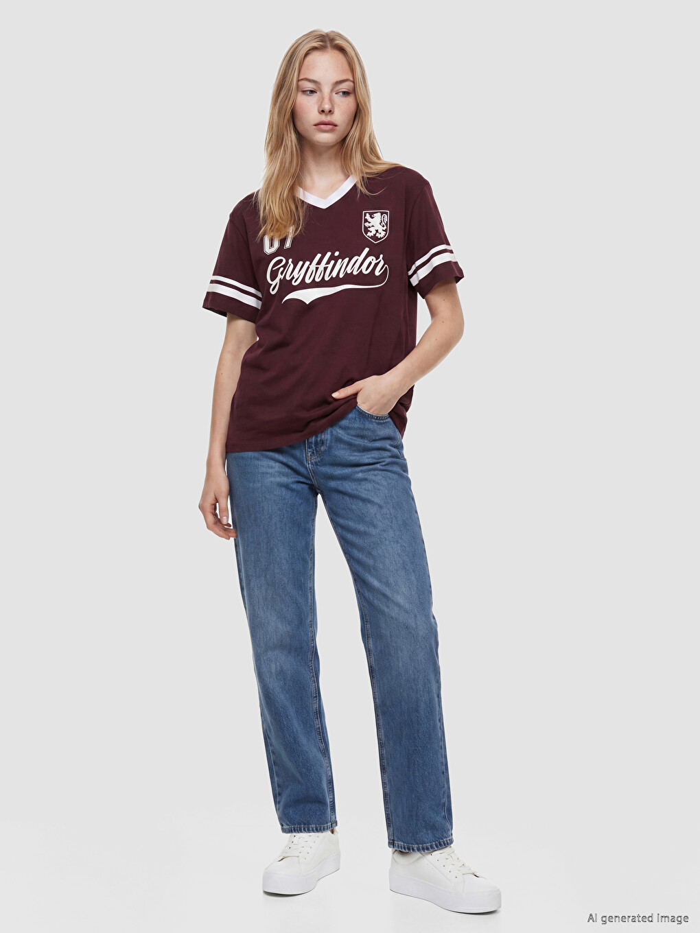 Harry Potter Printed Oversize Women's T-shirt-1