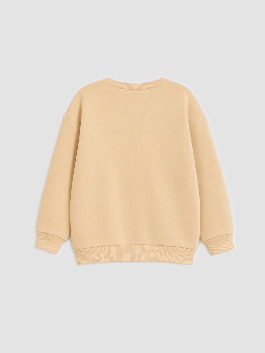 Bej Erkek Bebek Baskılı Sweatshirt-1