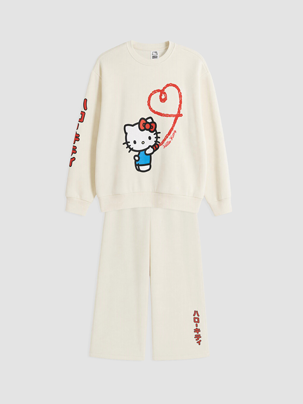 Set Sportiv I Trashë Me Stampim Hello Kitty Për Vajza