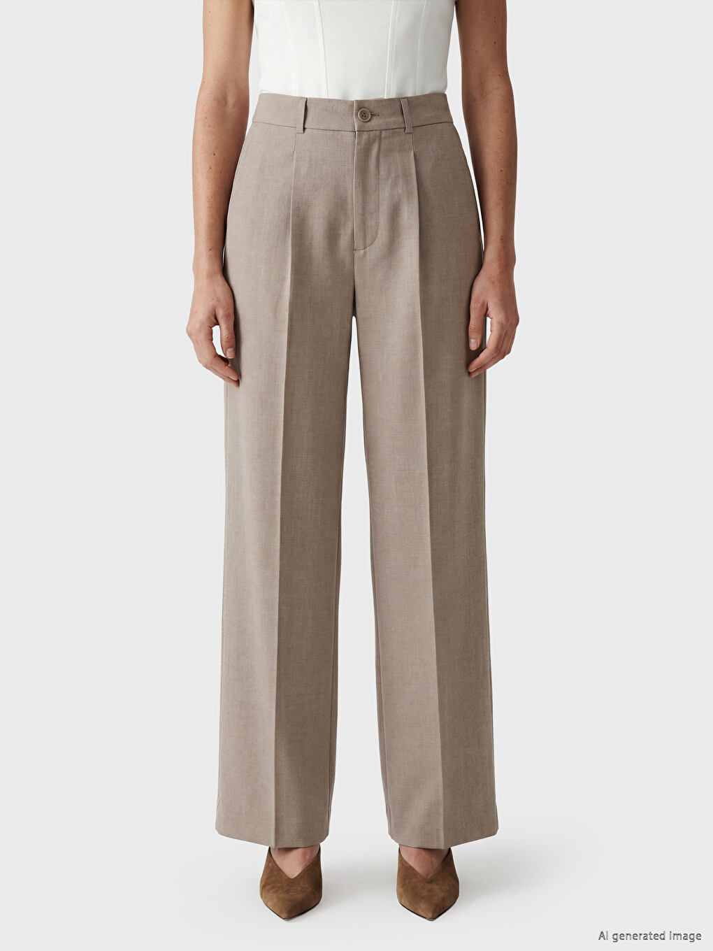 Wide Leg Women's Trousers-1